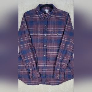 Carhartt Plaid Flannel Button Down Shirt Womens Size Large